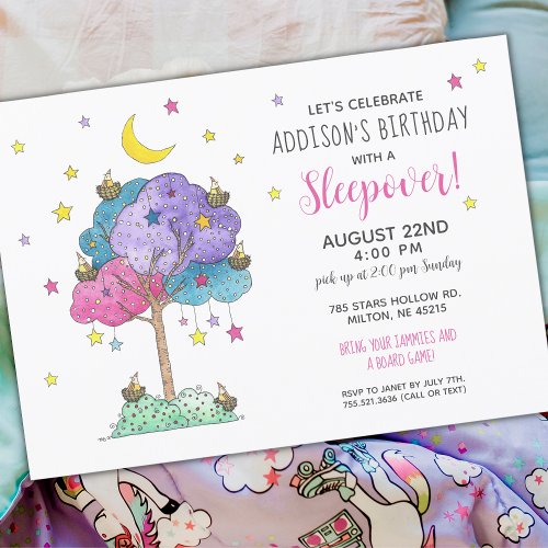 Birthday Slumber Party Invitation
