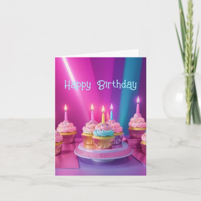 Birthday Small, 4" x 5.6" Card (Front)