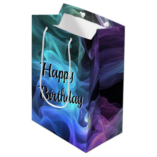 Birthday Smoke On Black Medium Gift Bag