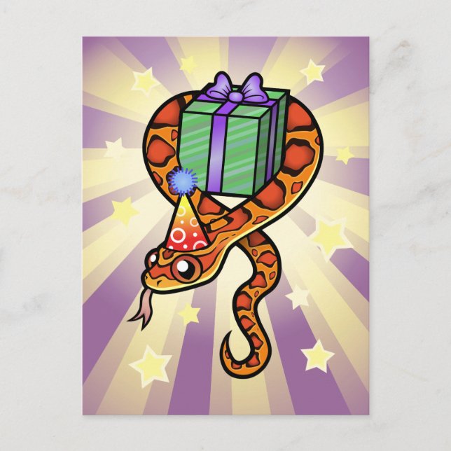Birthday Snake Postcard (Front)