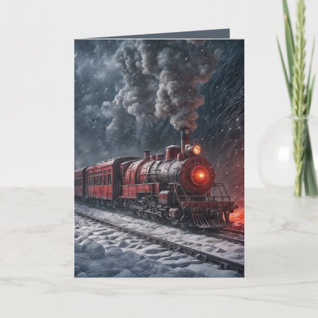 Birthday Snow Train Card (Front)