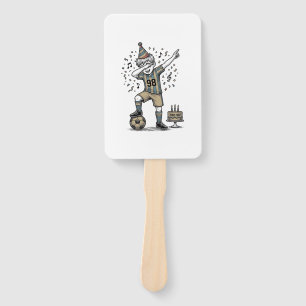 Birthday Soccer Boy Dab Vintage Engraving Shirt_1 Hand Fan