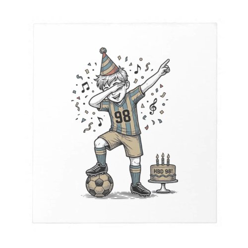 Birthday Soccer Boy Dab Vintage Engraving Shirt_1 Notepad