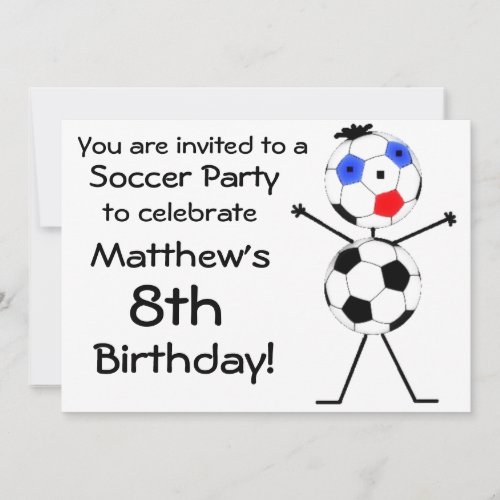Birthday Soccer Party Invitation