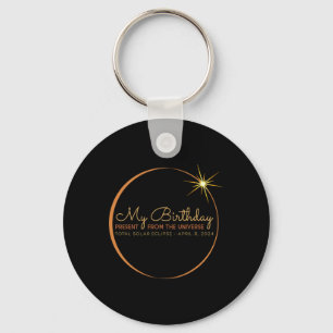 Birthday Solar Eclipse 2024 April 8 Total Eclipse Keychain