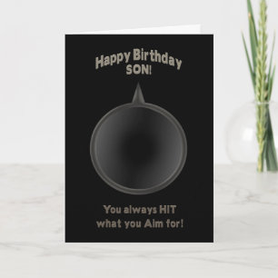 BIRTHDAY - SON - GUN - AIM CARD