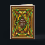 Birthday Son in Law Masculine Abstract Brown Card<br><div class="desc">Unique abstract greeting card in geometric form ideal for men.  Many categories to choose from.</div>