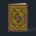 Birthday Son in Law Masculine Abstract Brown Card<br><div class="desc">Unique abstract greeting card in geometric form ideal for men.  Many categories to choose from.</div>