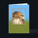 Birthday, Son-in-law, Rough-legged Hawk Card<br><div class="desc">This amazing Rough-legged Hawk makes a colorful vision of strength on this birthday greeting card.  Feel free to change the inside verse to suit your needs.</div>