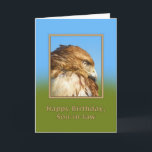 Birthday, Son-in-law, Rough-legged Hawk Card<br><div class="desc">This amazing Rough-legged Hawk makes a colorful vision of strength on this birthday greeting card.  Feel free to change the inside verse to suit your needs.</div>