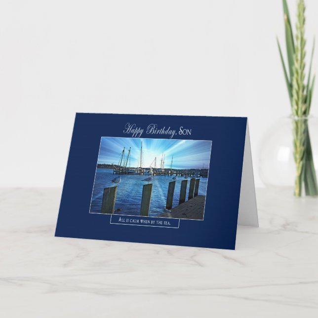 BIRTHDAY - Son - Marina - Seagulls Card (Front)