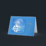 BIRTHDAY - SON - SAILBOAT - BLUE SEA CARD<br><div class="desc">SEE SAME CARD FOR BOTH BIRTHDAYS AND FATHER'S DAY CARDS IN DIFFERENT CATEGORIES i.e. dad,  son,  brother etc.</div>