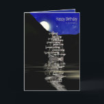 Birthday, Son,  Ship with Sails, Night Card<br><div class="desc">Ideal card for any man in your life. See similar or same image  available in many categories,  Son,  Dad,  brother,  etc. for Father's Day and/or Birthdays.</div>