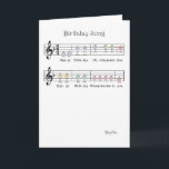 BIRTHDAY SONG CARD<br><div class="desc">17 birds line up on a music staff to make a birthday song. The arrival of a cat compromises the melody. A Boynton classic redrawn and reissued.</div>