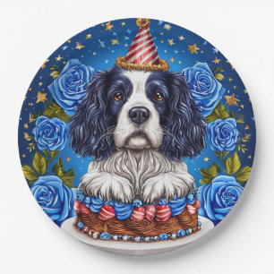 Birthday Spaniel Dog Party Celebration Fun Style  Paper Plates