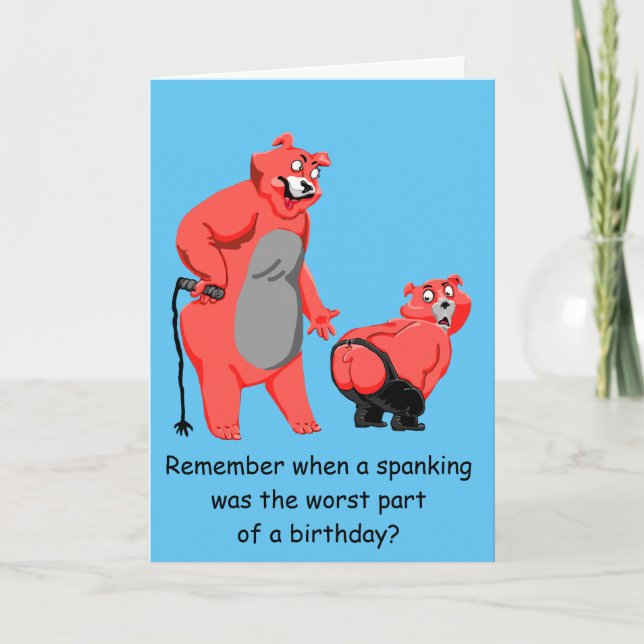 Birthday spanking card (Front)