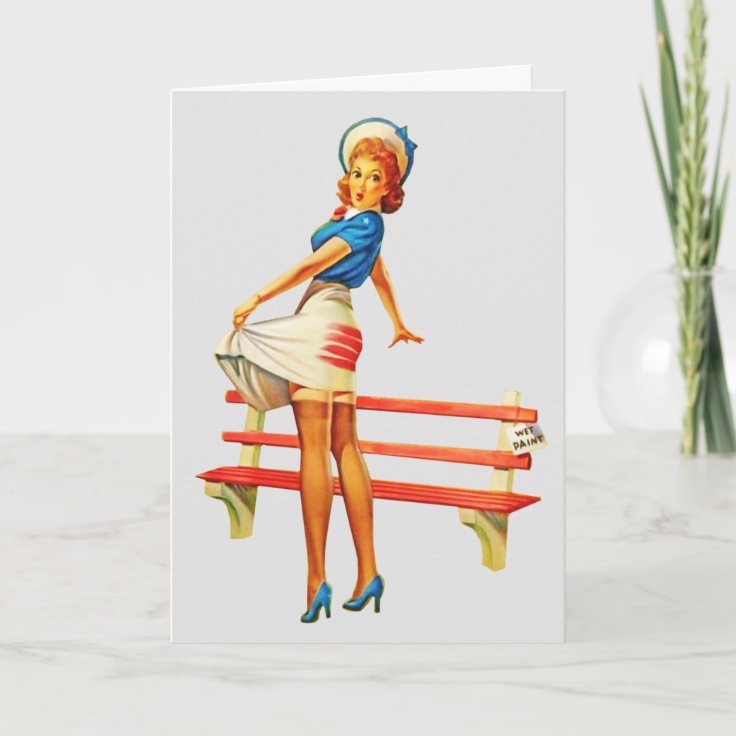 Birthday Spanking Card For Her Pinup Girl Zazzle