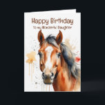 Birthday Special Daughter Horse Watercolor Art Card<br><div class="desc">Birthday Special Daughter Horse Watercolor Art for the horse loving girl in your life</div>