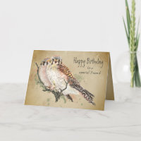 Birthday Special Friend Kestrel Falcon Bird