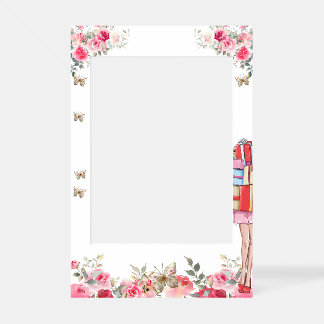 Birthday & Special Occasion Floral Selfie Prop Frame