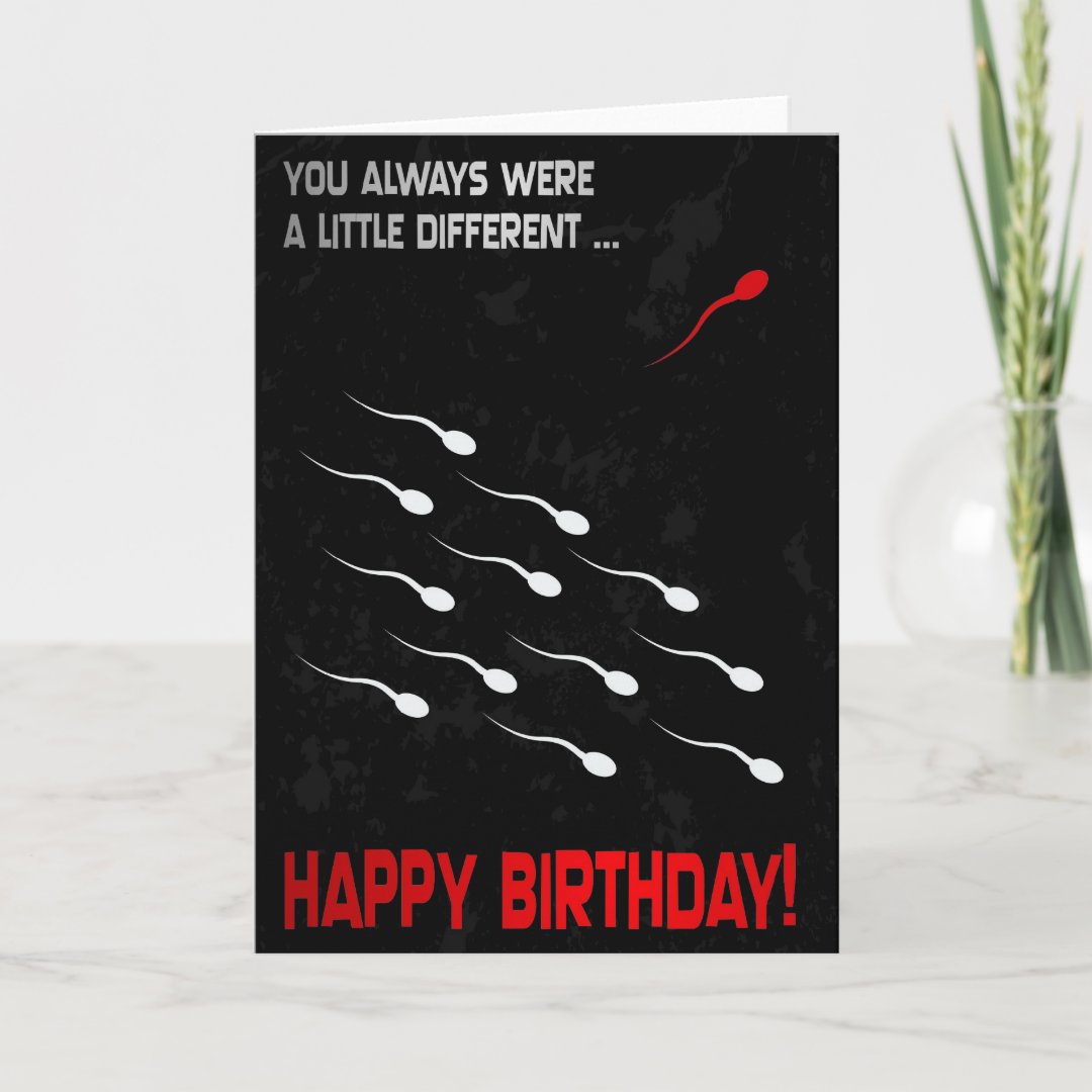 Birthday sperm card | Zazzle