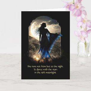 Birthday Spiritual Metaphysical Moon with Bohemian Card