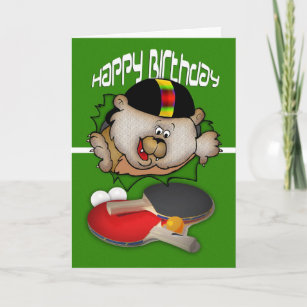 Ping Pong Birthday Cards Zazzle