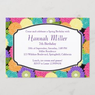 Birthday Spring Blooms Party Chic Invitation