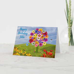 Birthday Spring Summer Flowers Cute Card