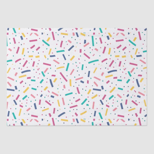 Birthday Sprinkles Candy Pattern Tissue Paper (Front)
