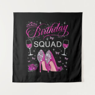 Birthday Squad Butterflies Tapestry