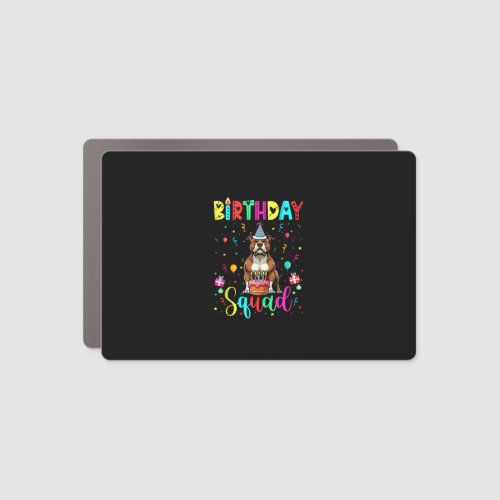 Birthday Squad Colorful Costume Pit Bull Funny Par Car Magnet