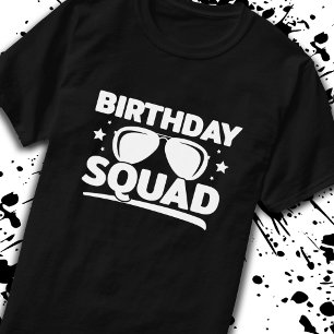 Birthday Squad Cool Fun Cute Matching Party T-Shirt