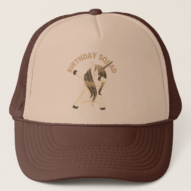 BIRTHDAY SQUAD funny unicorn birthday gift         Trucker Hat (Front)