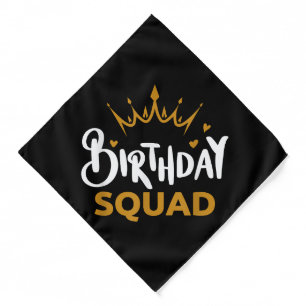 Birthday Squad Party Matching Family Group Funny B Bandana