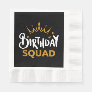 Birthday Squad Party Matching Family Group Funny B Napkins