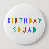 Birthday Squad Pin Badge Kids Party Favor Swag Bag