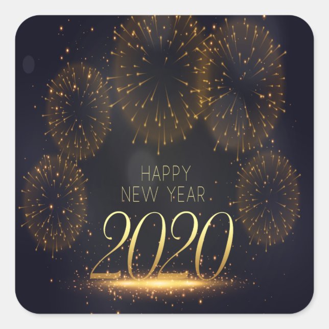 birthday square sticker (Front)