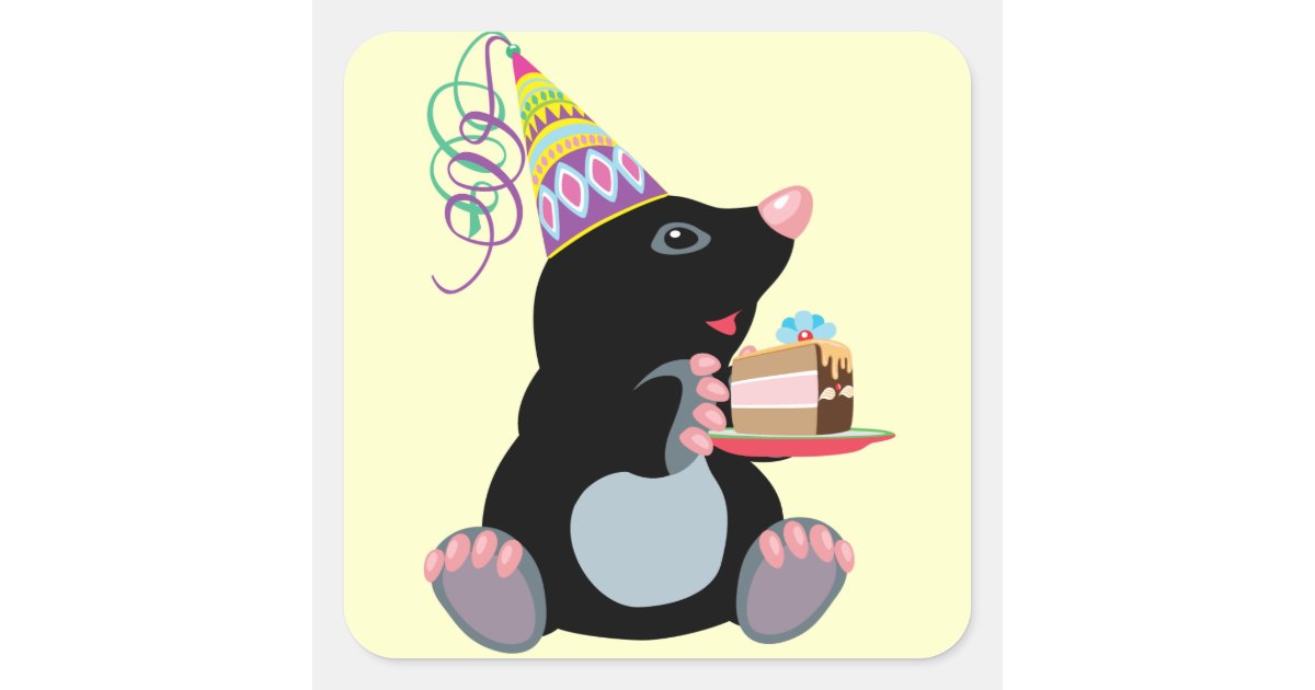 birthday square sticker | Zazzle