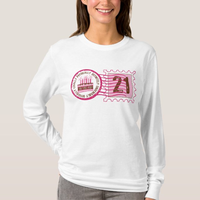 Birthday Stamp 21 T-shirt (Front)