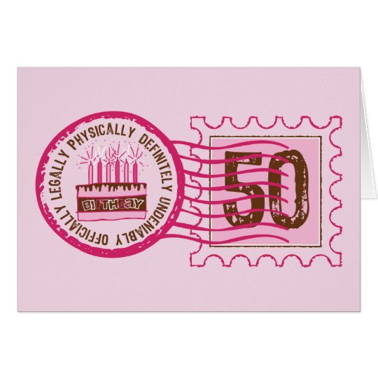 Birthday Stamp 50 Card