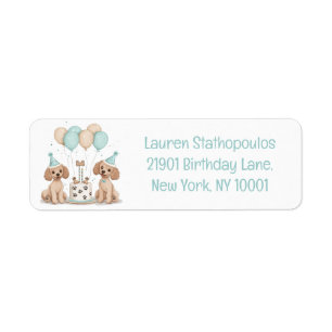 Birthday Standard Poodle Dogs Label