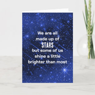 Birthday Star Galaxy On Blue Card