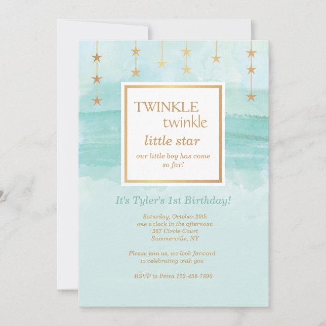 Birthday Star Invitation (Front)