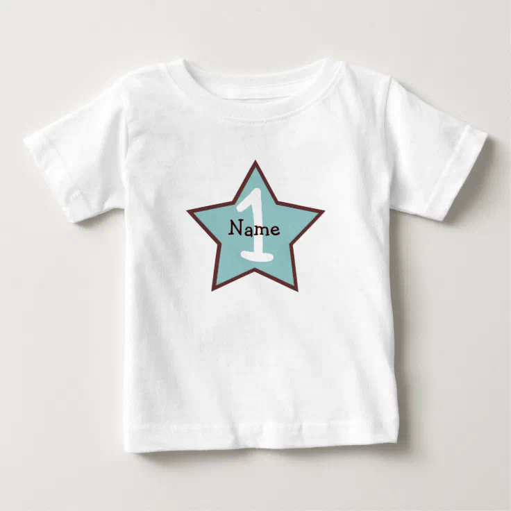 Birthday Star Personalized 1st Birthday Shirt | Zazzle