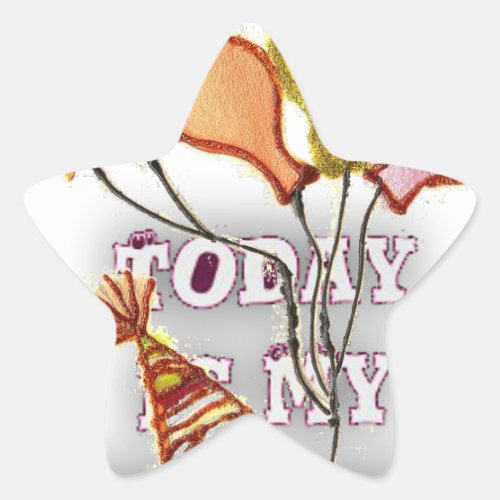 Birthday Star Sticker