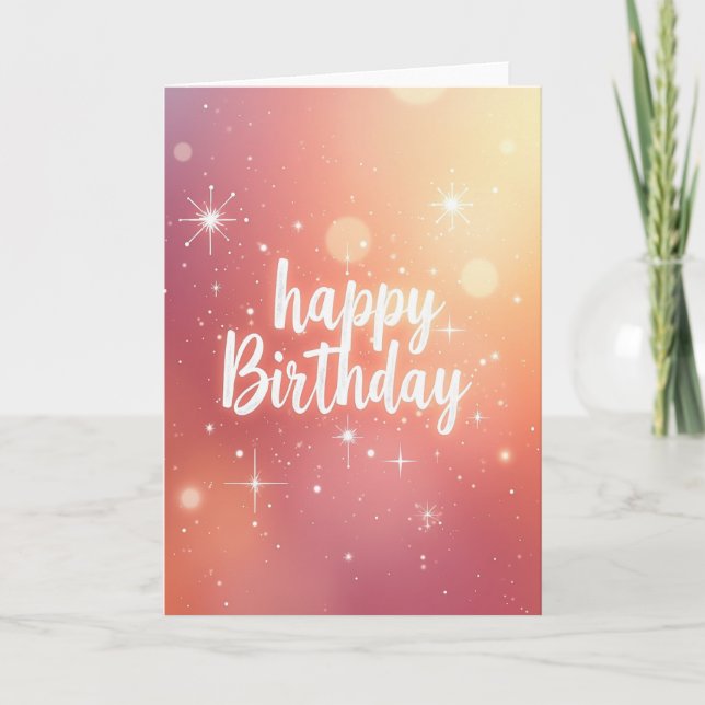 Birthday Starlight Wishes Card (Front)