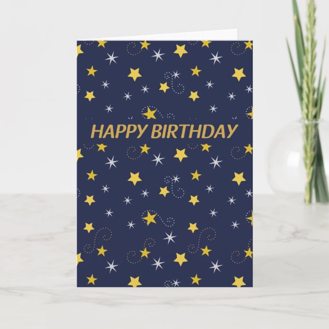 Birthday Stars Card (Front)