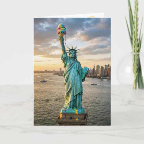 Birthday Statue of Liberty With Ice Cream Cone