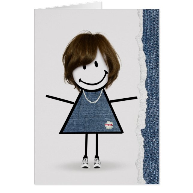 Birthday Stick Girl with Sneakers (Front)